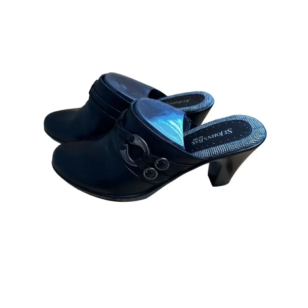 St John’s Bay Black Mule Clogs New, Never Worn Size 10